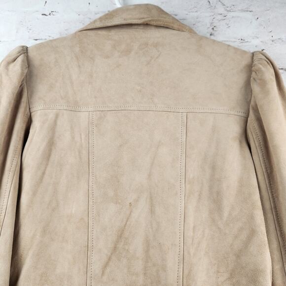 Retrofete Tai Suede Biker Jacket in Tan Size Small NWT - Picture 8 of 15